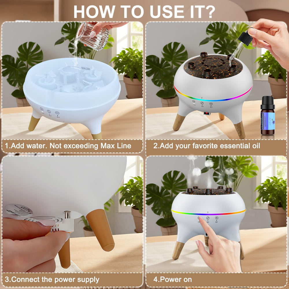 Remote control included for the diffuser