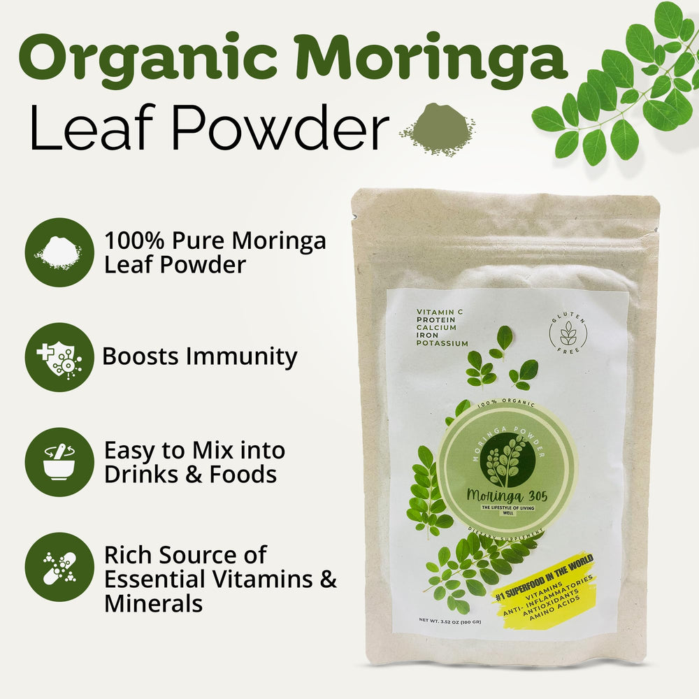 Organic Moringa Powder sourced from Ecuador farms