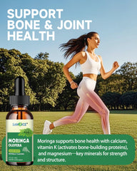 Close-up image highlighting moringa antioxidants