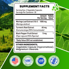 Close-up of product label showing vegan and non-GMO badges