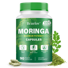 Moringa Capsules 800mg bottle and label