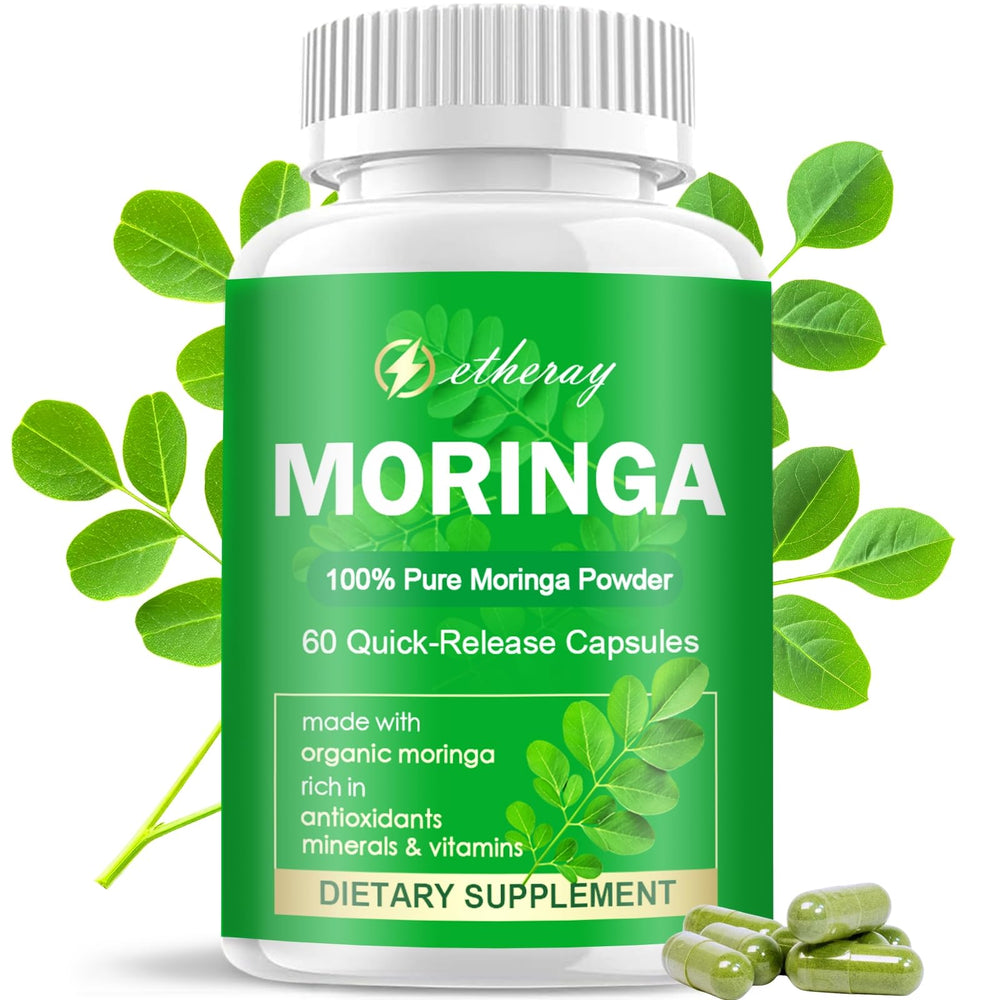 Moringa Capsules bottle showing 60 capsules