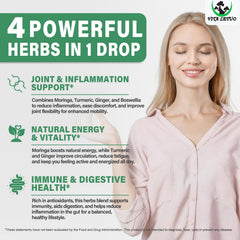 Liquid Moringa Drops providing energy and vitality