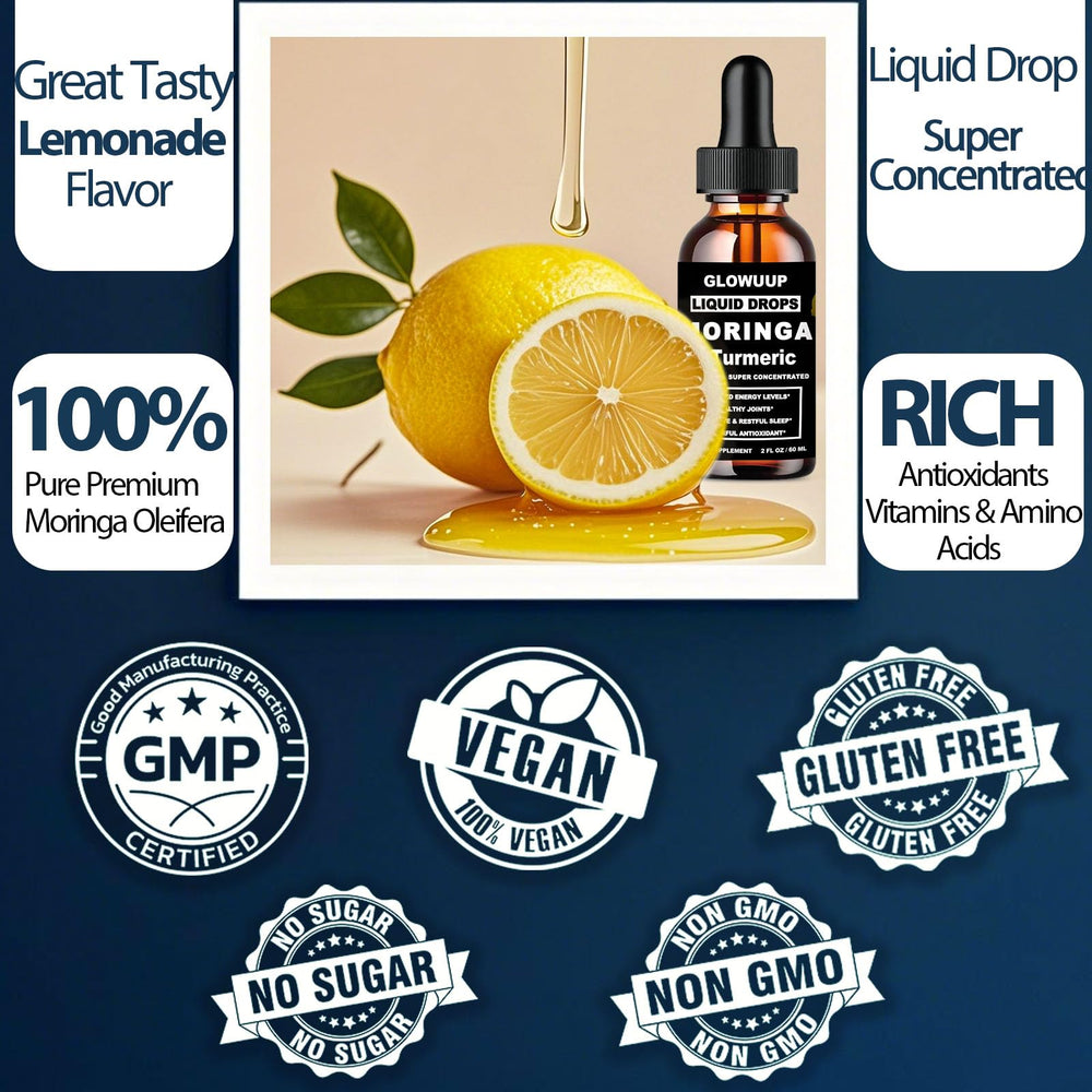 Moringa liquid drops for tea, water, juice or direct under tongue