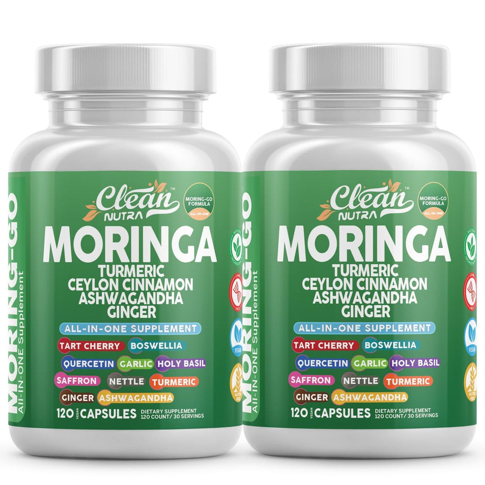 Moringa powder capsules with turmeric and spices