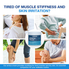 Close-up of Morovan Arnica Cream application