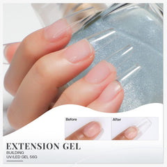 Morovan Clear Builder Gel application close-up highlighting even spread and control
