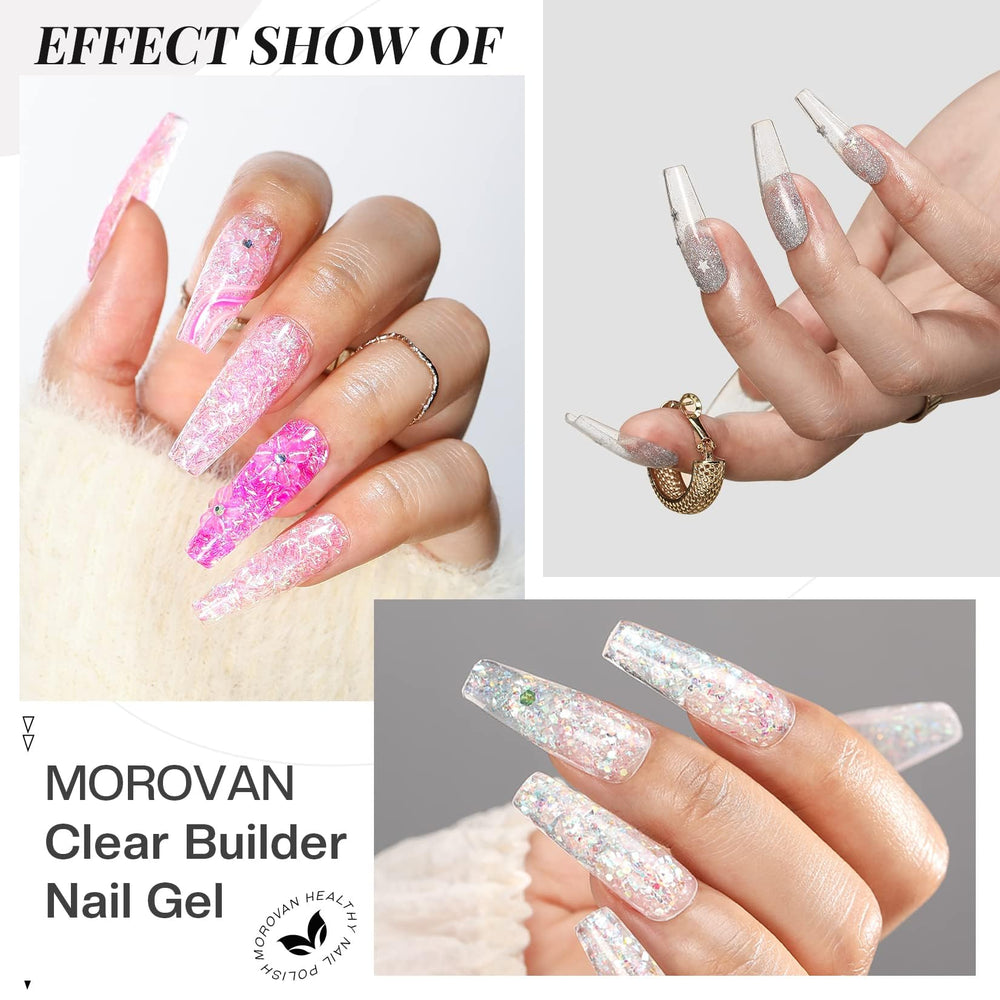 Morovan Clear Builder Gel durable finish showing long-lasting results