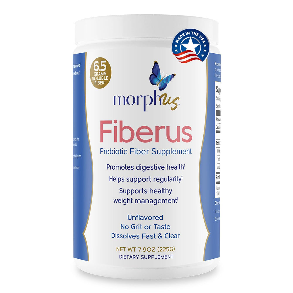 MORPHUS Fiberus packaging and label for prebiotic fiber supplement