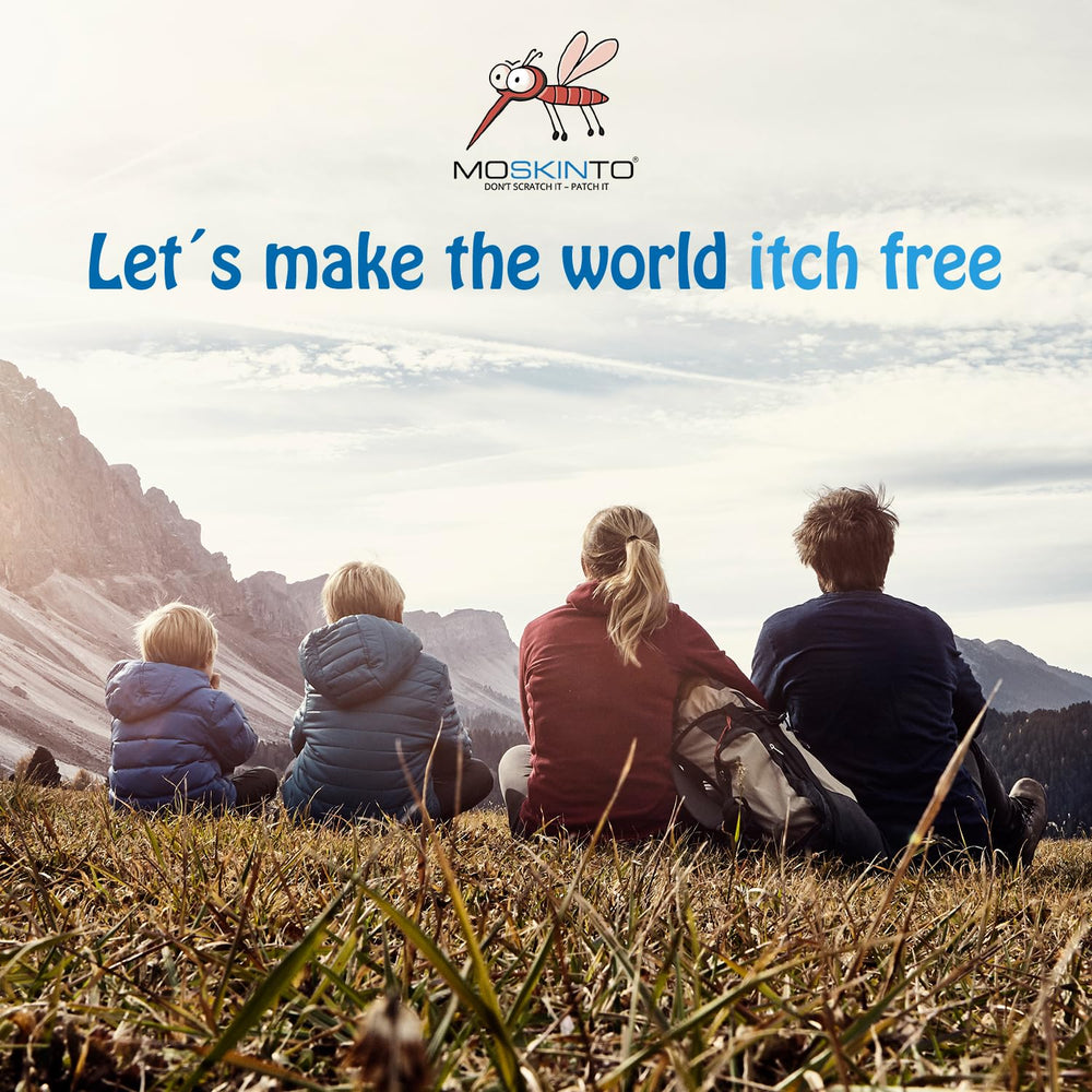 Moskinto drug-free relief patches offering long-lasting comfort.