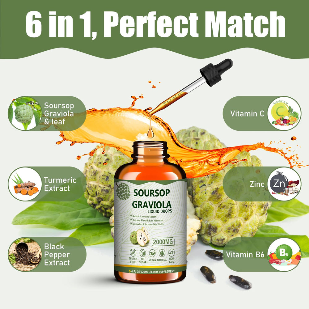 Ingredient panel highlighting organic soursopr extract