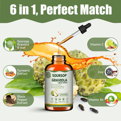Ingredient panel highlighting organic soursopr extract