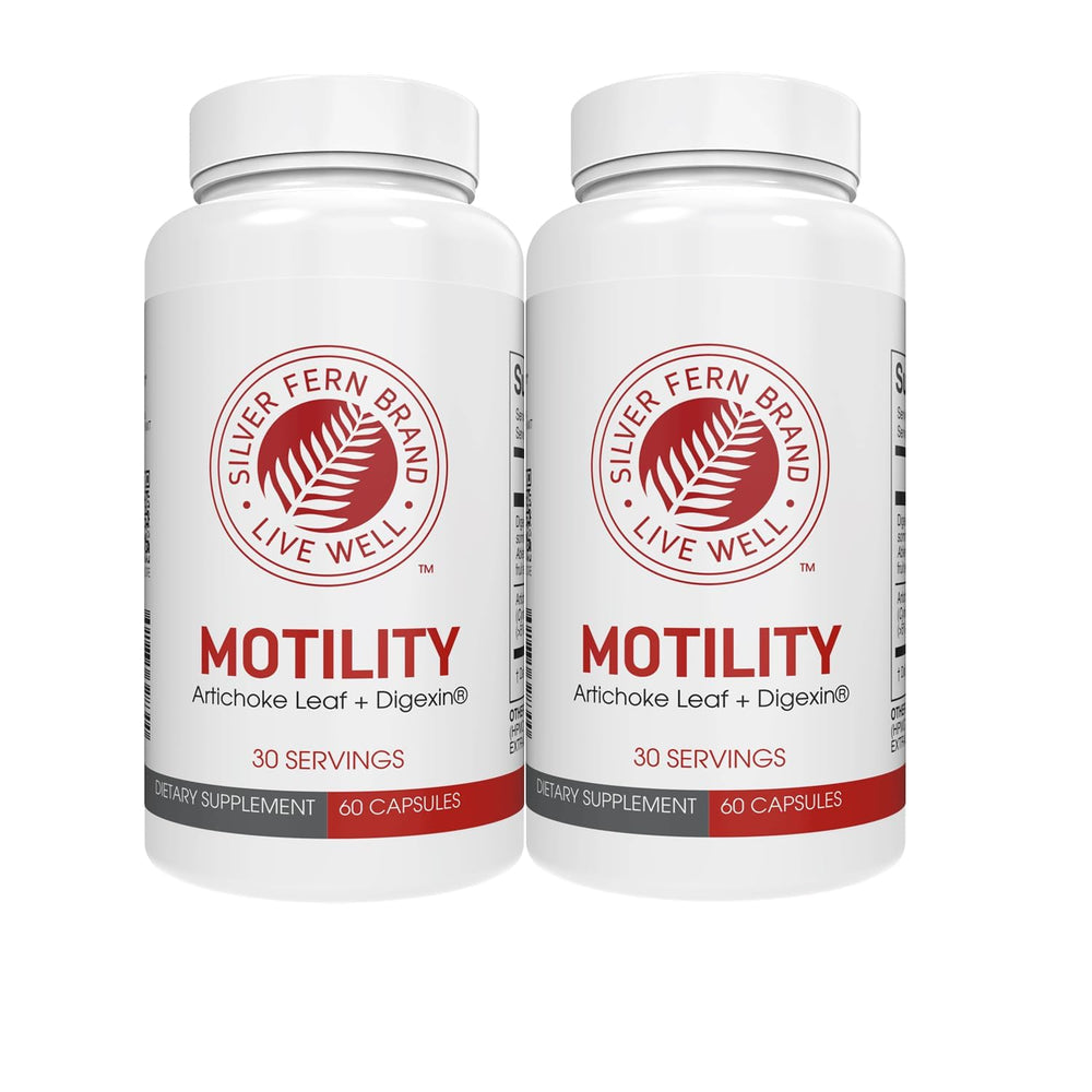 Person taking Motility capsules with a meal