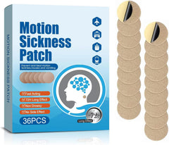 Motion Sickness Patches pack front—compact travel solution for quick, portable relief.