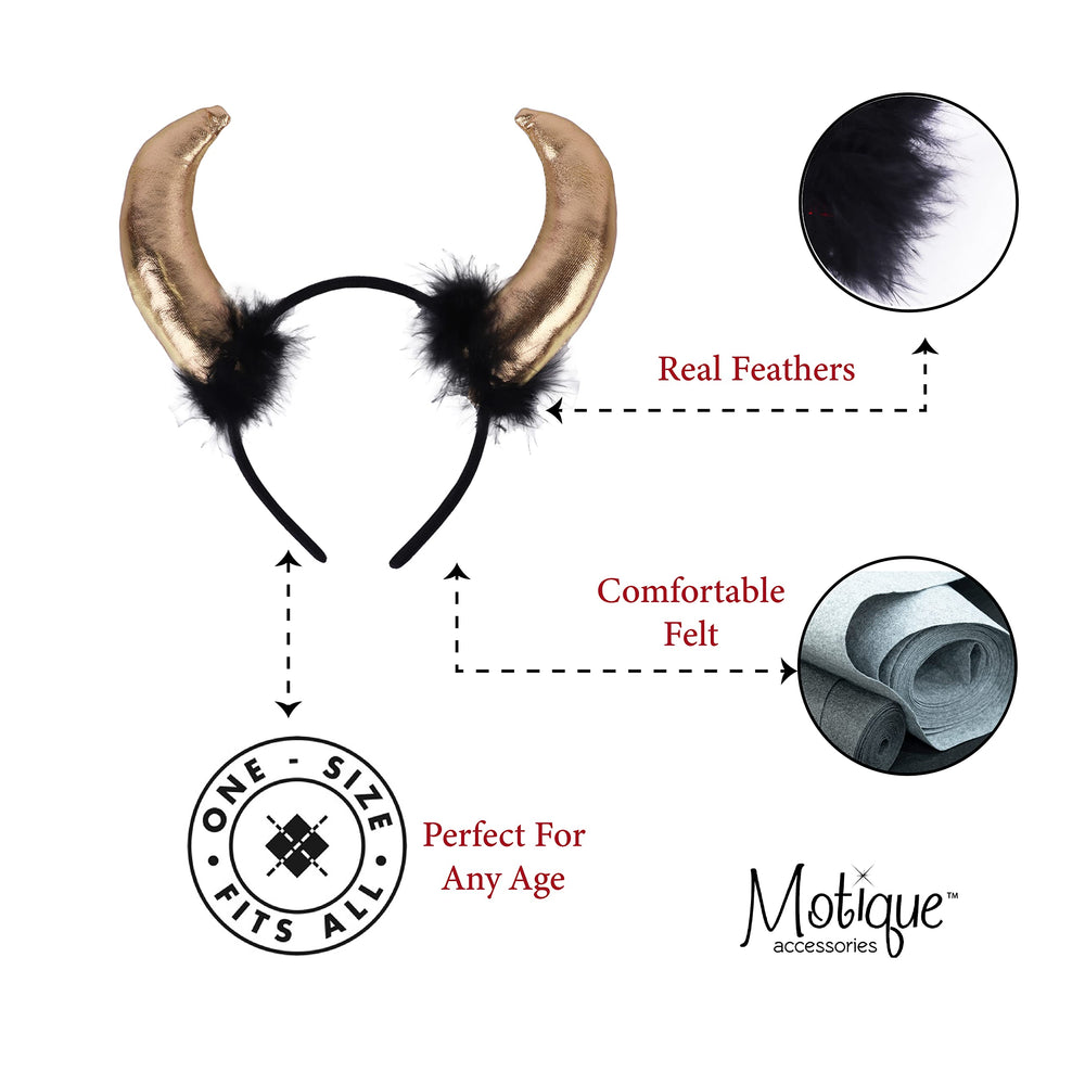 Motique Accessories one-size headband fits most adults and kids with soft lining.