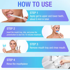 Mouth tray with whitening kit components