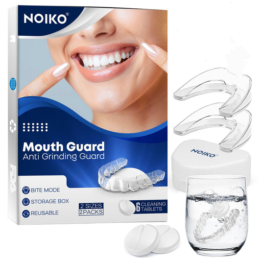 Front view of mouth guard designed for teeth grinding at night