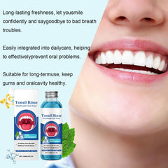 Close-up of mouthwash bottle for natural oral rinse