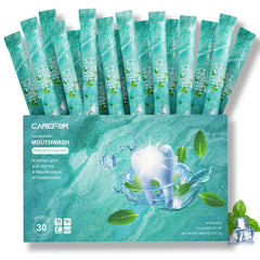 Travel-size individual mouthwash packet for on-the-go use