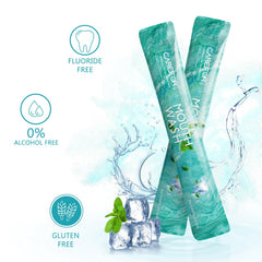 Fresh mint flavor mouthwash strips – alcohol-free and fluoride-free