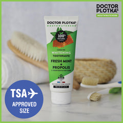 Naturally sourced ingredients label on toothpaste box