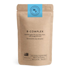 Movita Fermented Vitamin B-Complex bottle with eco-friendly refill pouch