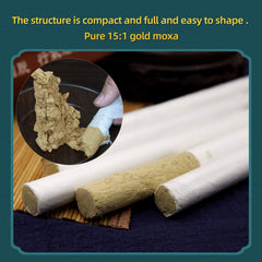 Burning moxa stick ready for use