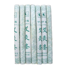Close-up of handmade moxa roll texture