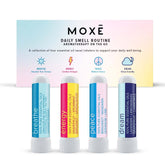 MOXE Daily Aromatherapy Nasal Inhalers Set with four inhalers: Breathe, Energy, Peace, Dream