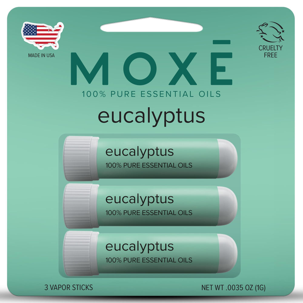 MOXĒ Eucalyptus nasal inhaler 3-pack front view