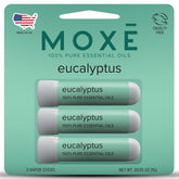 MOXĒ Eucalyptus nasal inhaler 3-pack front view