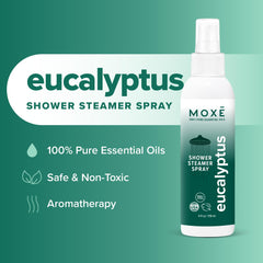 Shower steam with eucalyptus aroma in bathroom
