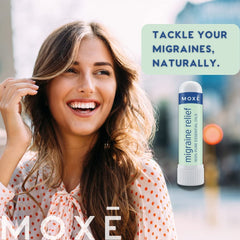 MOXE inhaler-usage-demo closeup demonstrates simple inhaling action.
