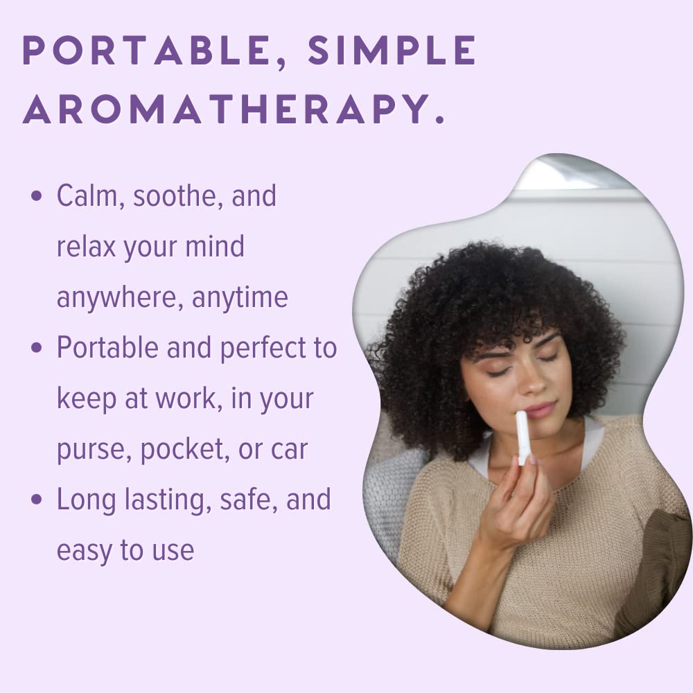 Close-up of MOXE Lavender nasal inhaler