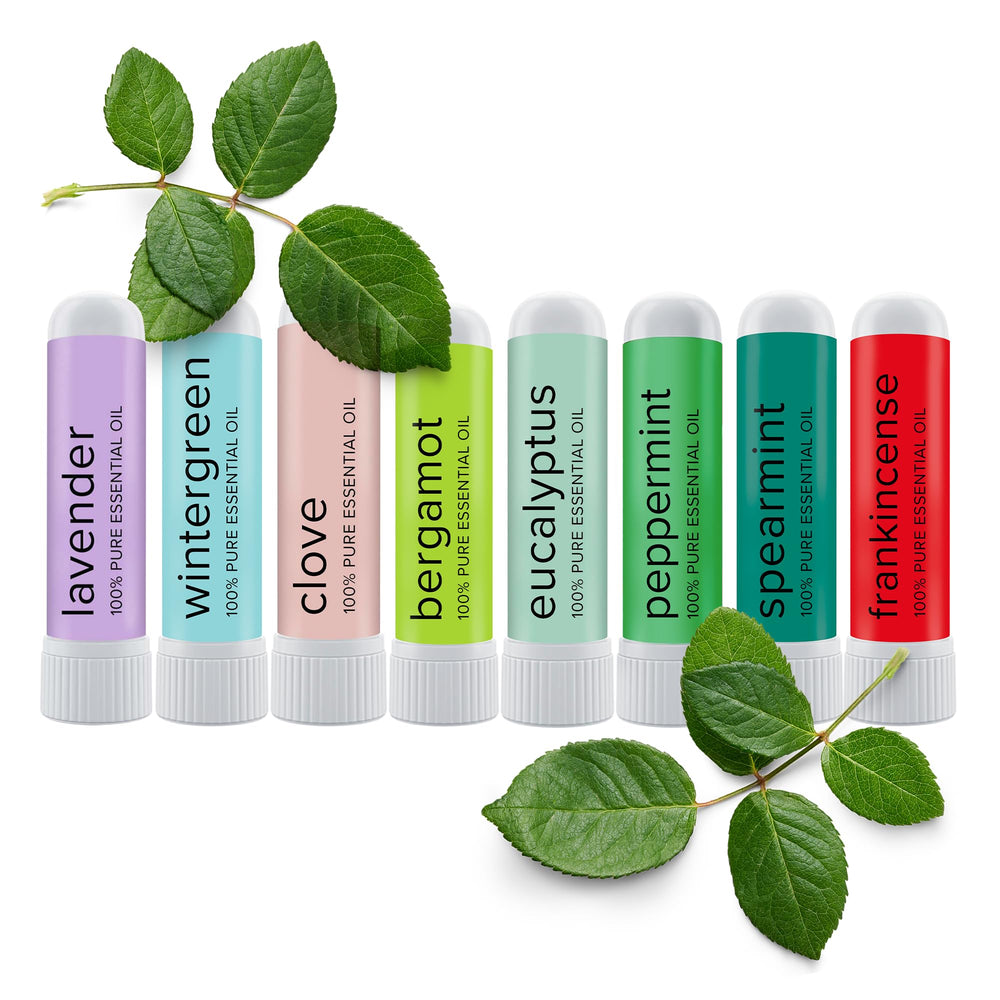 MOXĒ Nasal Inhalers Bundle – front view with 8 essential oils
