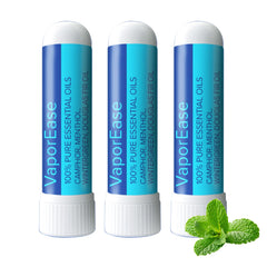 MOXE VaporEase nostril-use for safe, gentle inhalation of menthol vapors.