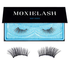MoxieLash Baby magnetic eyelashes in a case for on-the-go wear.
