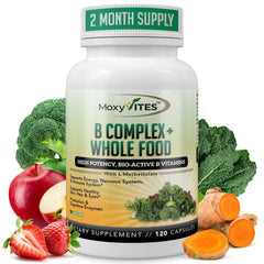 Front label of MoxyVites Vitamin B Complex bottle