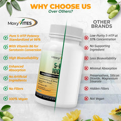 120 vegan capsules of MoxyVites 5HTP organic formula