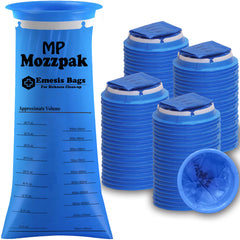 MP Mozzpak emesis bags opening rim enables mess-free use and quick disposal.