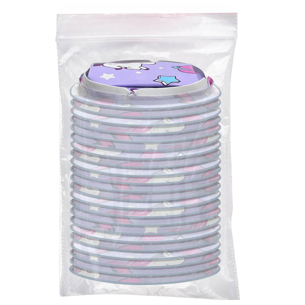 MP Mozzpak Unicorn vomit bags pack display emphasizes 24 disposable bags on-the-go.