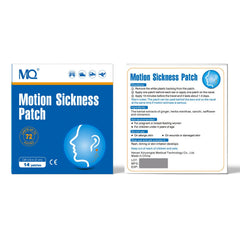MQ motion sickness patch backing removed ready to apply behind ear