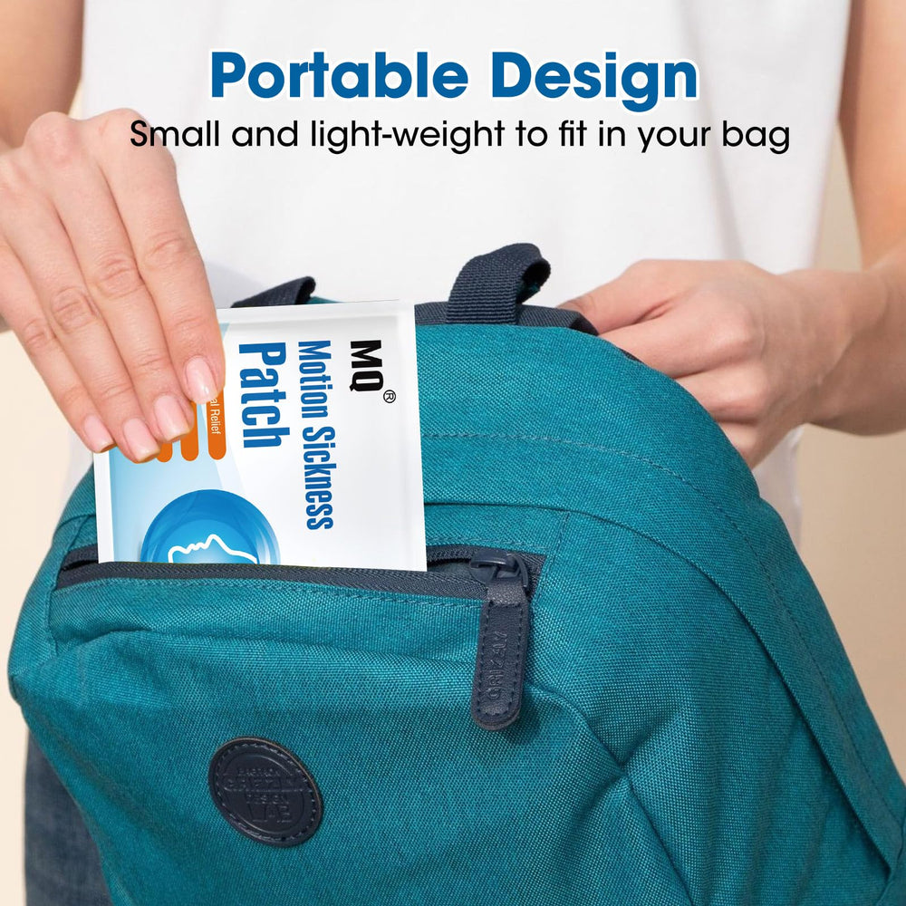 MQ Motion Sickness Patch long-lasting wear up to 72 hours in travel scenarios.