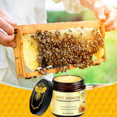 Smooth, non-sticky finish of MQG Bee Venom Cream on skin.