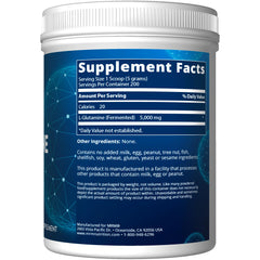 MRM L-Glutamine powder in a shake, highlighting easy mixing
