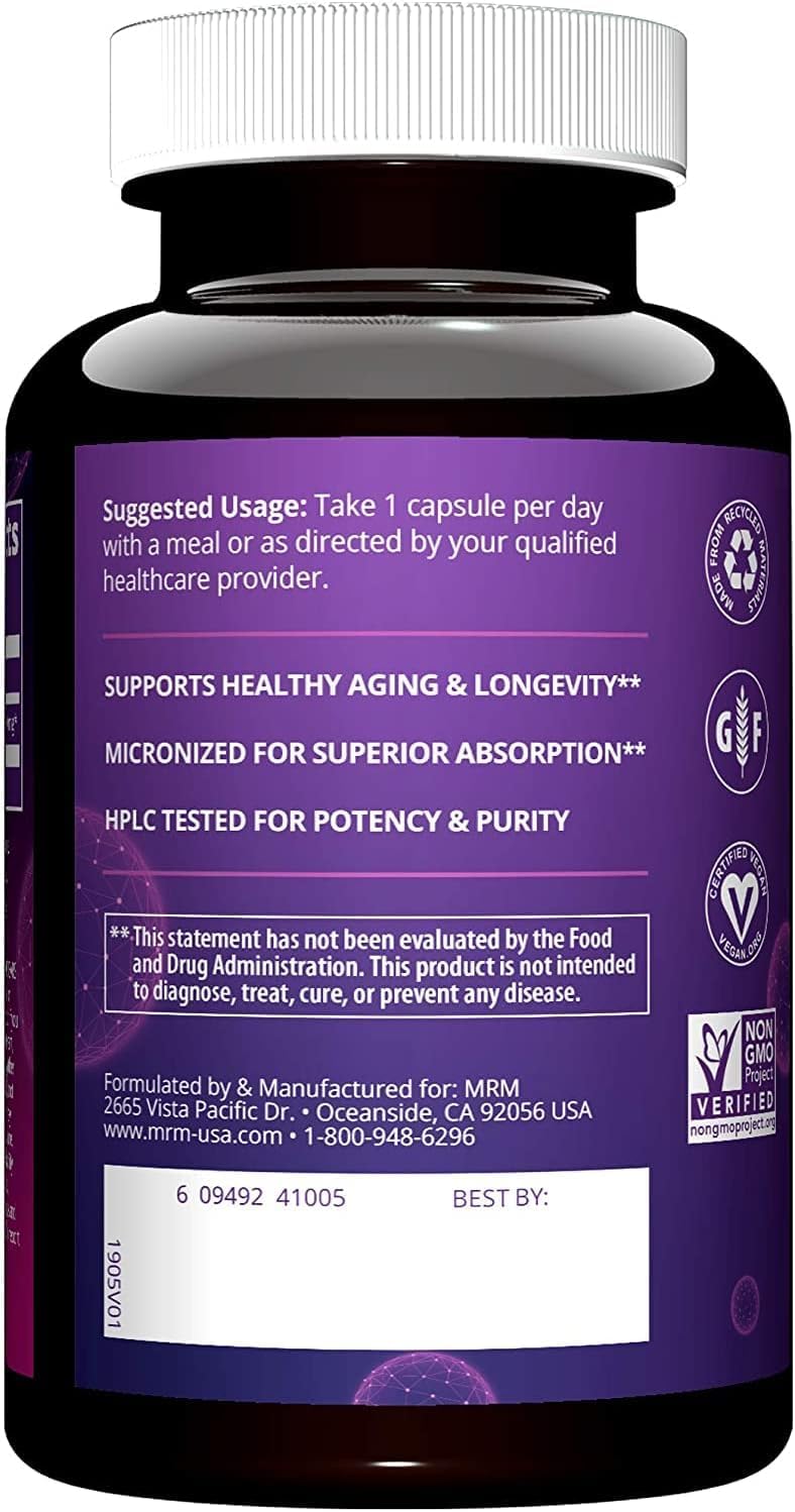 Gluten-free vegan non-GMO DHEA supplement packaging and ingredients