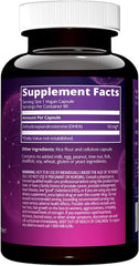 Close-up of DHEA capsules and packaging