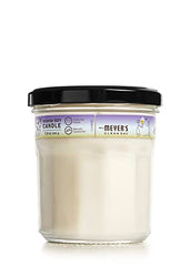 Mrs. Meyer's Compassion Flower candle wick close-up shows clean-burning, lead-free wick.