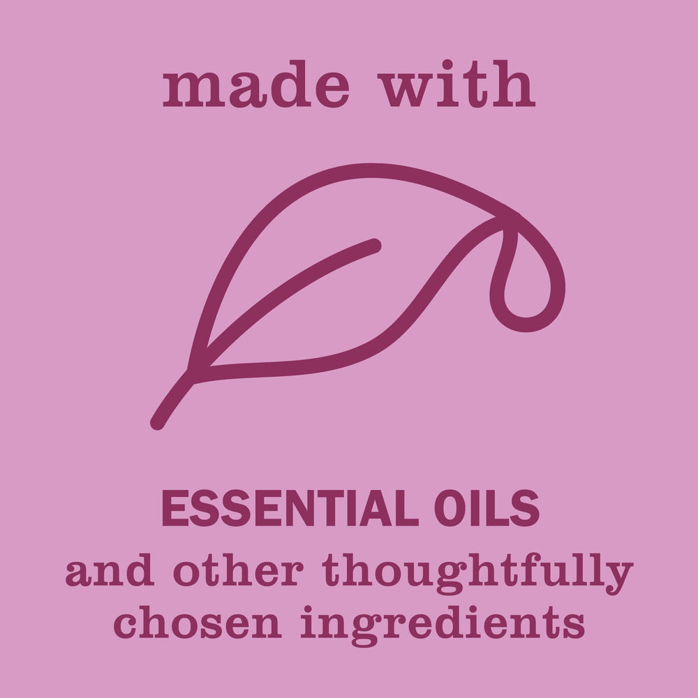 Graphic showing plant-derived soy wax and essential oils