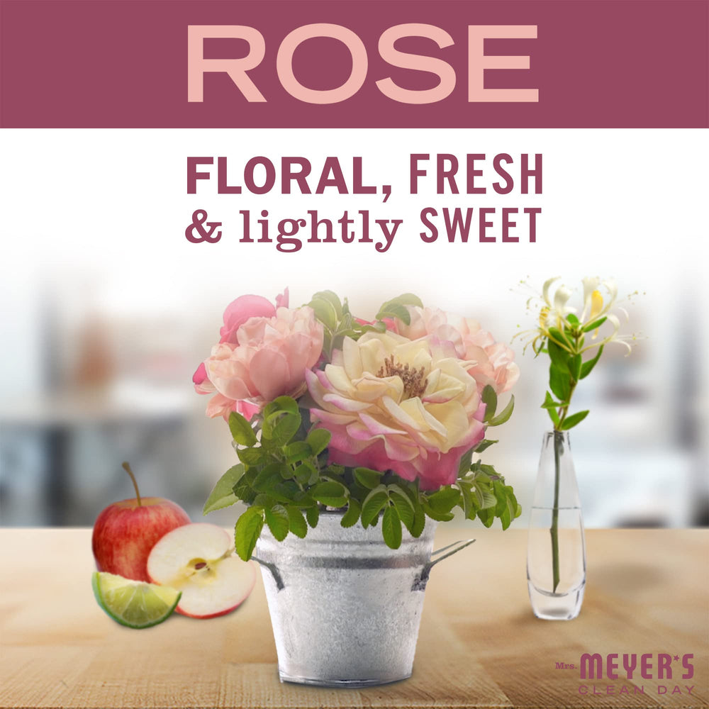 Rose scented soy wax candle with a lead-free wick